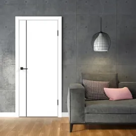 Дверь межкомнатная Smart M1 700х2000 мм ПВХ эмалит белая глухая с замком