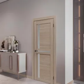 Дверь межкомнатная Порта-29.3 700х2000 мм ПВХ light sonoma со стеклом