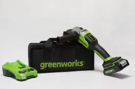 Аккумуляторная угловая шлифовальная машина GreenWorks GD24AG