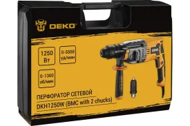 Перфоратор сетевой DEKO DKH1250W в кейсе