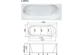 Ванна Marka One LIBRA 170х70 01ли1770