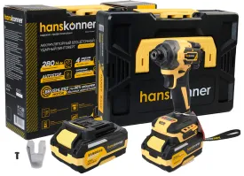 Аккумуляторный ударный винтоверт Hanskonner HCD20280BLC