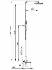 Душевая система с тропическим душем Gappo G2417-9