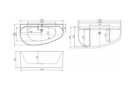 Акриловая ванна ALLEN BRAU Priority 1600x780 Matt White 138678A-MW