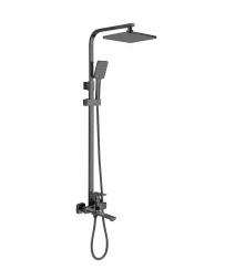 Душевая система из латуни для ванны и душа Hansen H33010-P графит с тропическим душем