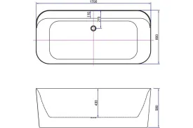 Акриловая ванна ALLEN BRAU Infinity 170x80 белый глянец 2.21001.20