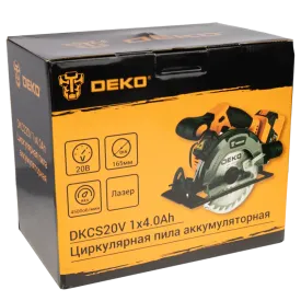 Пила циркулярная аккумуляторная Deko DKCS20V